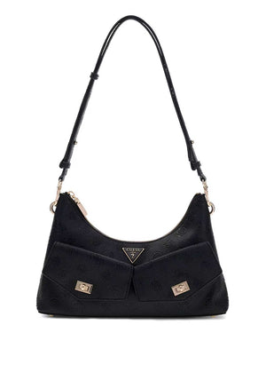 Guess Blake Double Pocket Small Shoulder Bag, Black
