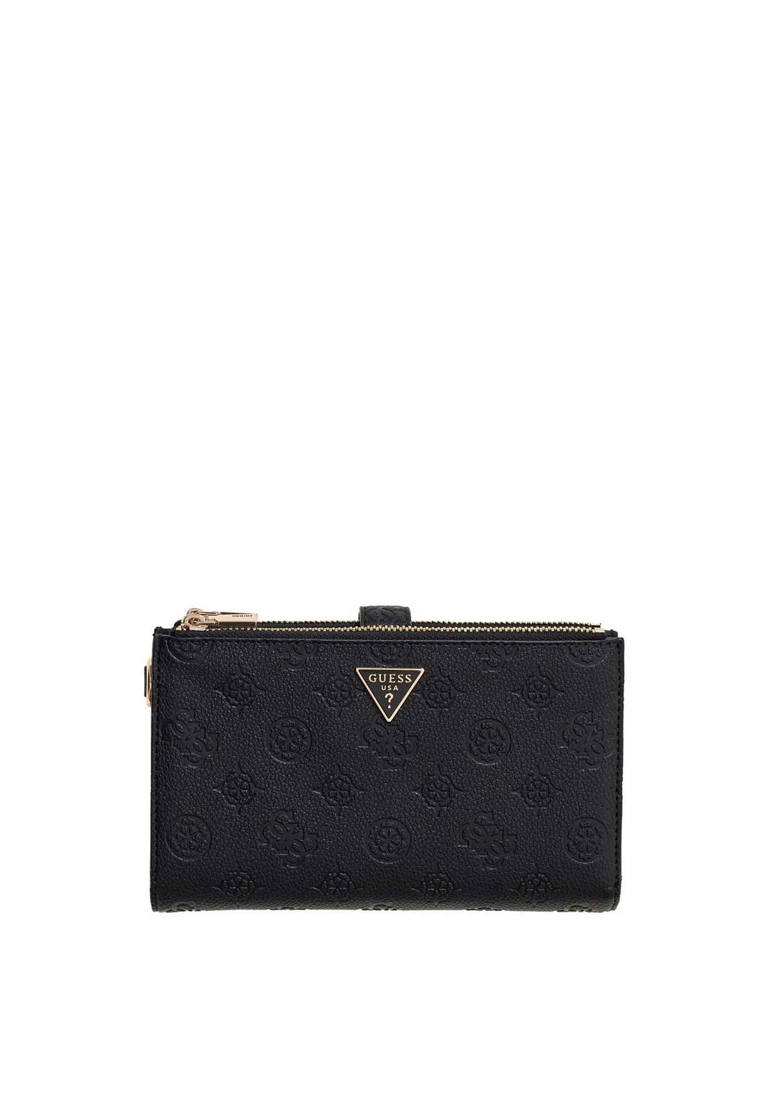 Guess Blake SLG Large Double Zip Organiser Wallet, Black