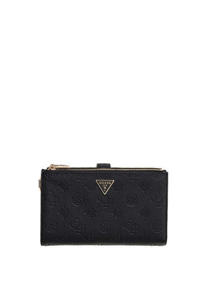 Guess Blake SLG Large Double Zip Organiser Wallet, Black