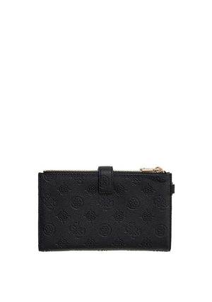 Guess Blake SLG Large Double Zip Organiser Wallet, Black