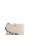 Guess Blake SLG Large Double Zip Organiser Wallet, Cream