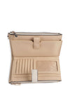 Guess Blake SLG Large Double Zip Organiser Wallet, Cream