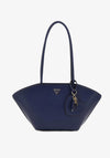 Guess Bolena Saffiano Large Shoulder Bag, Navy