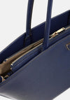 Guess Bolena Saffiano Large Shoulder Bag, Navy