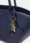 Guess Bolena Saffiano Large Shoulder Bag, Navy
