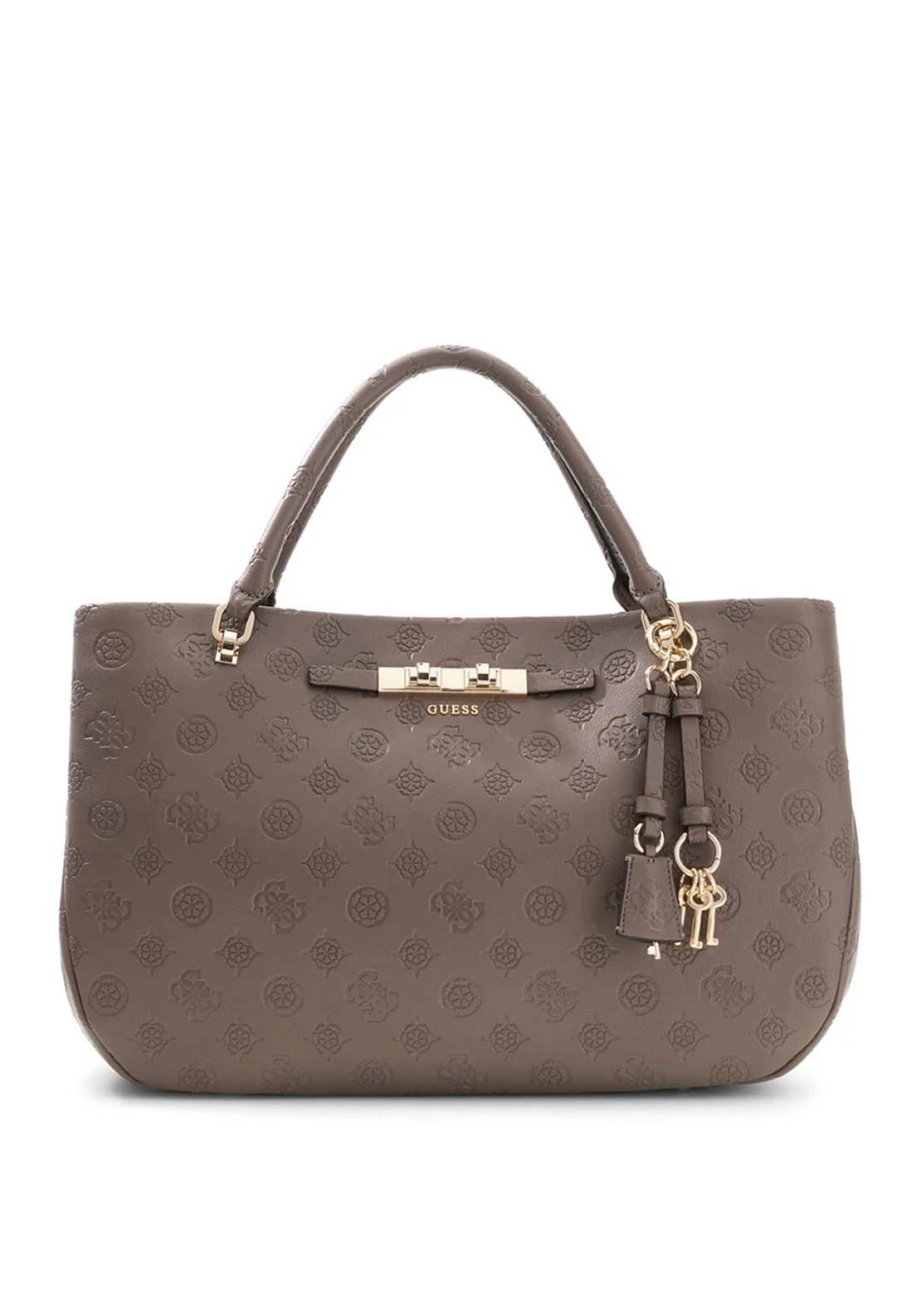 Guess Carmella Medium Girlfriend Grab Bag, Taupe