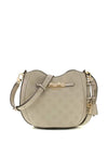 Guess Carmella Small Crossbody Bucket Bag, Cream