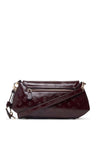 Guess Carmella Small Logo Flap Over Crossbody Bag, Burgundy