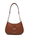 Guess Carrie Flap Shoulder Bag, Tan