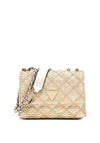 Guess Giully II Mini Woven Convertible Crossbody Bag, Gold