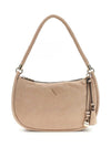 Guess Danya Medium Suede Shoulder Bag, Beige
