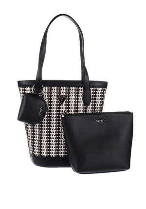 Guess Emelda Pouch & Tote Bag, Black Multi