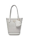 Guess Emelda Pouch & Tote Bag, White