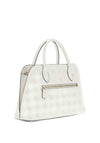 Guess Emelie Logo Print Medium Satchel Bag, White