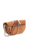 Guess Erenia Genuine Suede Leather Small Convertible Crossbody Bag, Brown