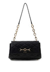Guess Frances Quilted Shoulder Bag, Black