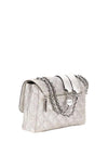 Guess Giully II Convertible Flap Over Shoulder Bag, Silver