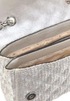 Guess Giully II Convertible Flap Over Shoulder Bag, Silver