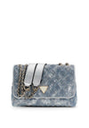 Guess Gilly II Convertible Denim Flap Bag, Blue