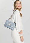 Guess Gilly II Convertible Denim Flap Bag, Blue