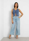Guess Womens Wide Leg Jeans, Light Blue