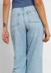 Guess Womens Wide Leg Jeans, Light Blue