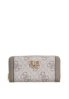 Guess Karnilla Logo Zip Around Wallet, Taupe