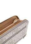 Guess Karnilla Logo Zip Around Wallet, Taupe