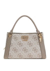 Guess Karnilla Logo Girlfriend Satchel, Natural