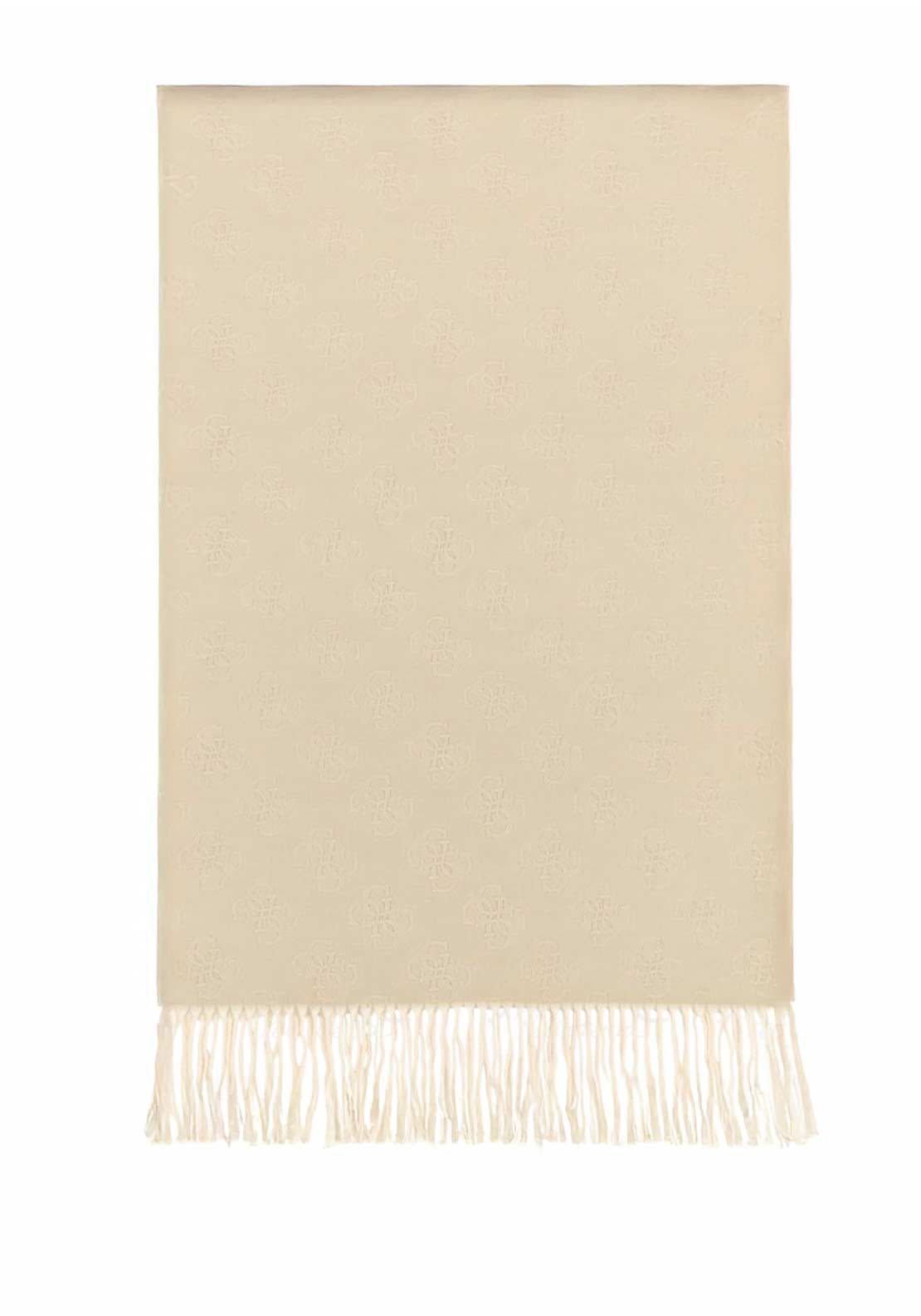 Guess Logo Detail Scarf, Beige