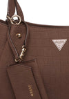 Guess Lorella Medium Croc Print Tote Bag, Brown