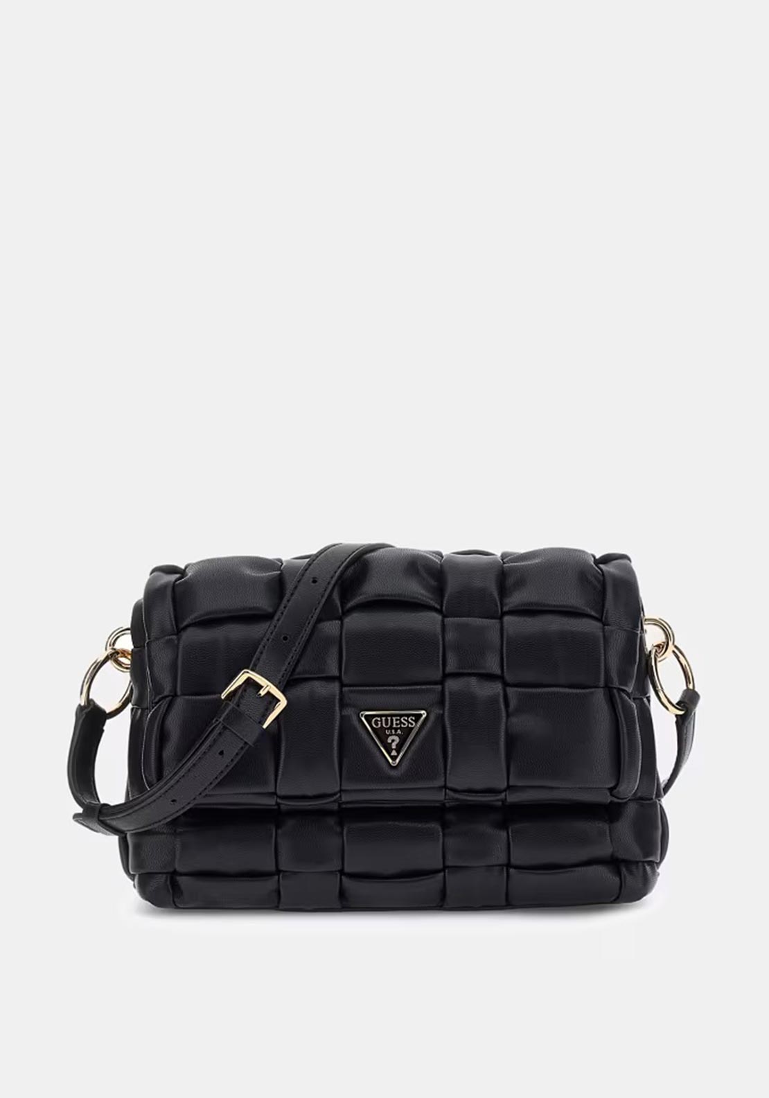 Guess Marion Flap Shoulder Bag, Black
