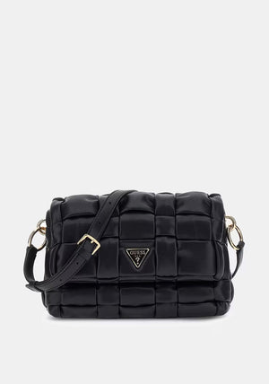 Guess Marion Flap Shoulder Bag, Black