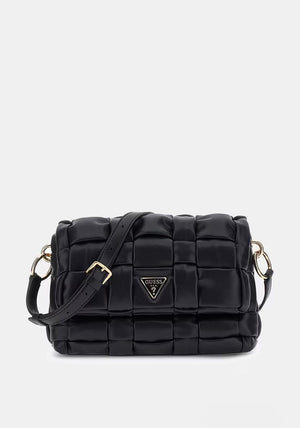 Guess Marion Flap Shoulder Bag, Black