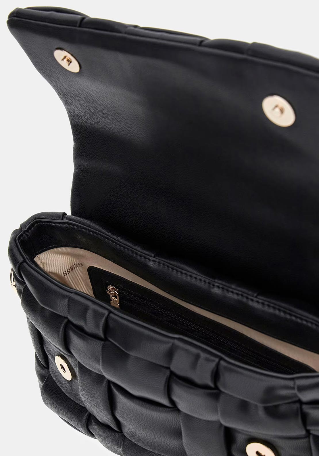 Guess Marion Flap Shoulder Bag, Black