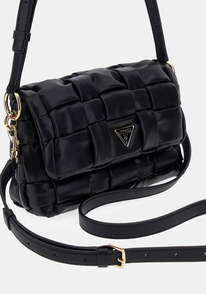 Guess Marion Flap Shoulder Bag, Black
