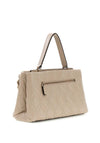 Guess Maxine Small Quilted Satchel Bag, Light Taupe