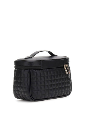 Guess Nadira Travel Quilted Makeup Bag, Black