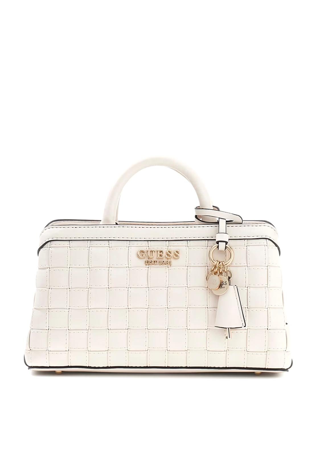 Guess Sandria Woven Handbag, Off White