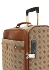 Guess Neda 4G Peony 18” 8-Wheeler Spin Cabin Suitcase, Brown