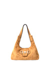 Guess Sunset Small Suedette Shoulder Bag, Tan
