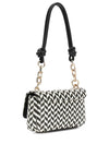 Guess Tessi Woven Flap Shoulder Bag, Black