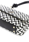 Guess Tessi Woven Flap Shoulder Bag, Black