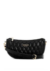 Guess Valla Mini Faux Leather Quilted Mini Shoulder Bag, Black