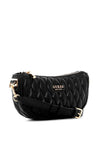 Guess Valla Mini Faux Leather Quilted Mini Shoulder Bag, Black
