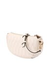 Guess Valla Mini Faux Leather Quilted Mini Shoulder Bag, Off White