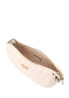 Guess Valla Mini Faux Leather Quilted Mini Shoulder Bag, Off White