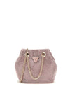 Guess Zalina Rhinestone Encrusted Pouch Bag, Pink