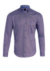 Andre Galvin Retro Pattern Shirt, Tan & Navy Multi