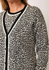 Gerry Weber Leopard Print Knit Cardigan, Beige Multi
